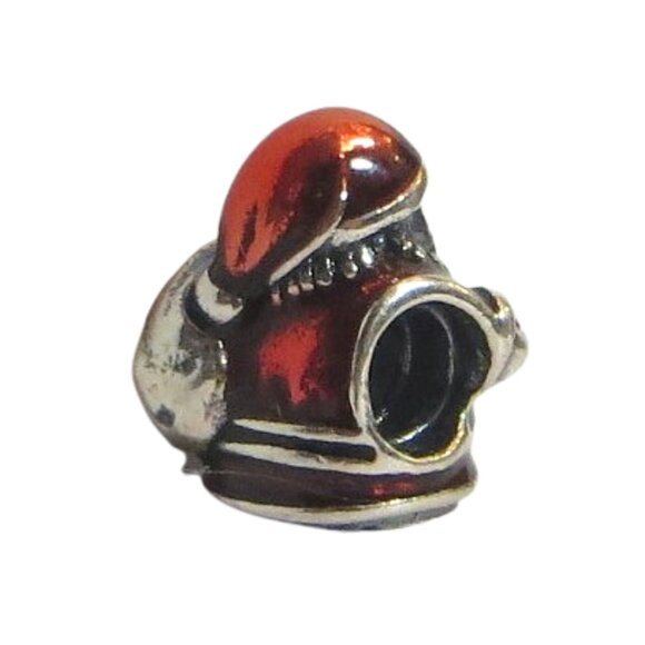 Pandora Christmas Saint Nick Santa Claus Red Enamel & SS .925 Charm 791231ENMX - Picture 2 of 6